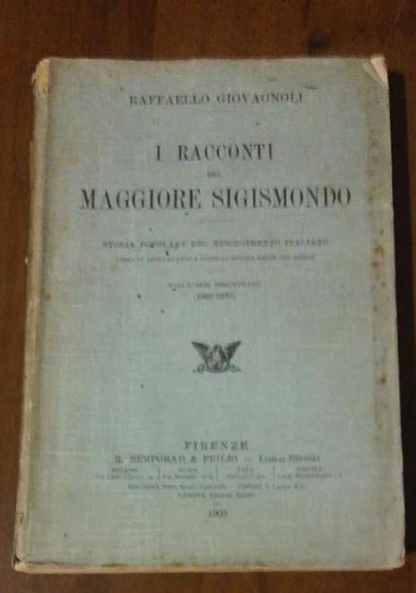 I Racconti Del Maggiore Sigismondo 1909 - Raffaello Giovagnoli - copertina