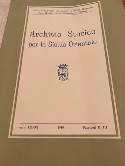 Archivio storico per la Sicilia orientale