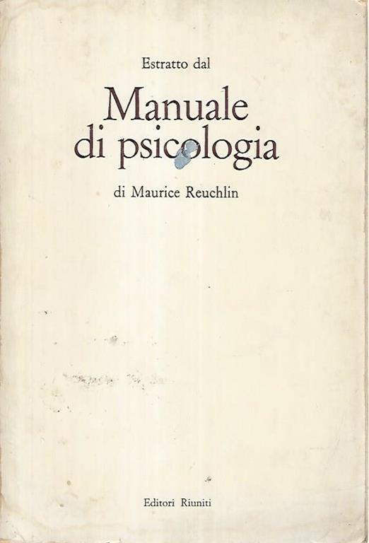 Estratto dal manuale di psicologia - Maurice Reuchlin - copertina