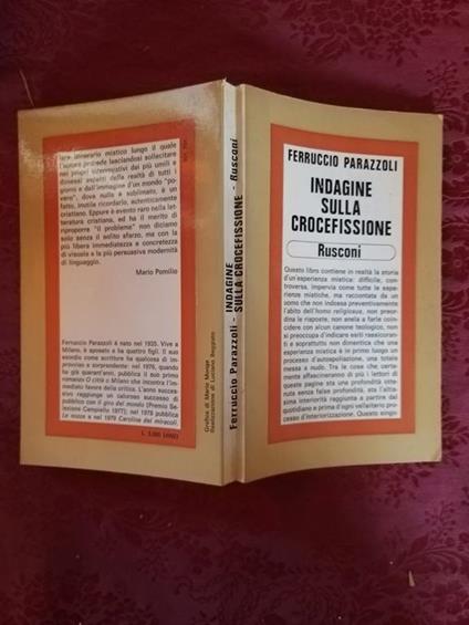 Indagini sulla crocefissione - Ferruccio Parazzoli - copertina