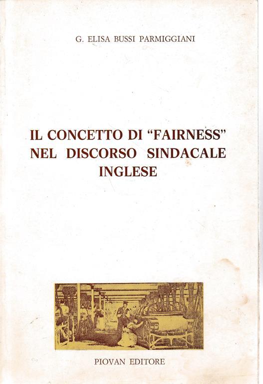 Il concetto di "Fairness" nel discorso sindacale inglese - copertina