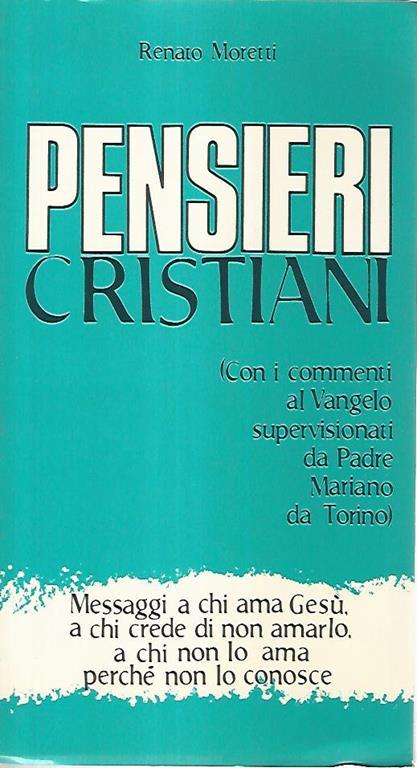 Pensieri cristiani - Renato Moretti - copertina