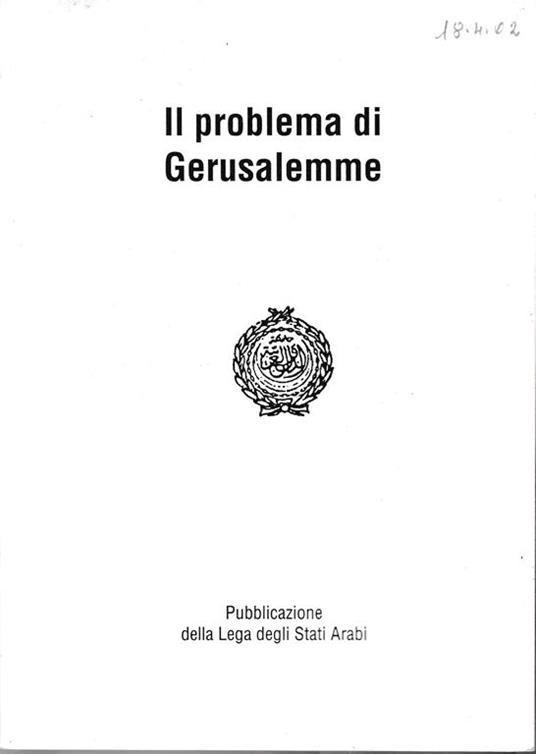 Il problema di Gerusalemme - copertina