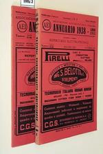 Associazione elettrotecnica italiana ANNUARIO 1938 (supplemento al n. 2) e REPERTORIO ELETTROTECNICO Anno XVII 1938