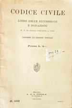 Codice Civile Libro Delle Successioni E Donazioni R.D. 26 Ottobre 1939-Xvii, N. 1586
