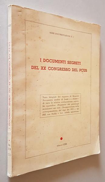 I Documenti Segreti Del Xx Congresso Del Pcus - copertina