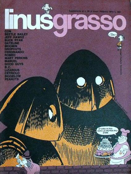 Linus Grasso Supplemento Al N. 59 Di Linus Febbraio 1970 - Giovanni Gandini - copertina