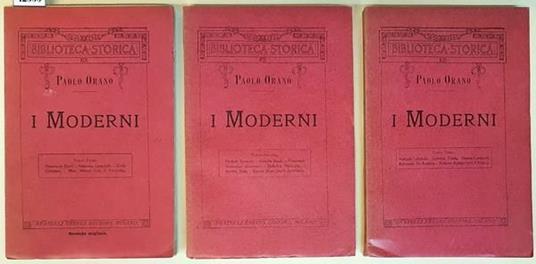 I Moderni Medaglioni Di Paolo Orano: Volume 1 (Parte Prima E Seconda) Volume 2 (Parte Prima) - Paolo Orano - copertina