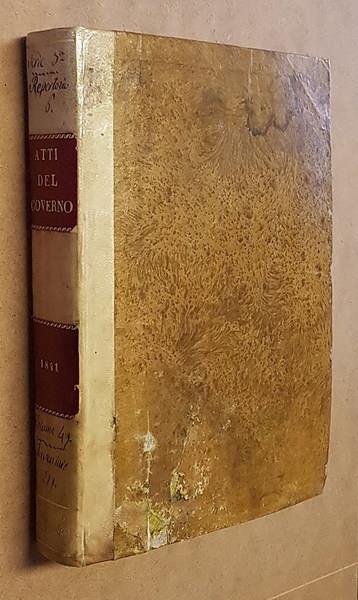 Raccolta Degli Atti Del Governo Di Sua Maestà Il Re Di Sardegna (Volume Nono) Anno 1841 (Dal N. 318 A. 365) - copertina