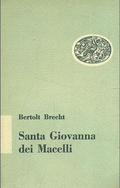 Santa Giovanna dei Macelli - Bertolt Brecht - copertina