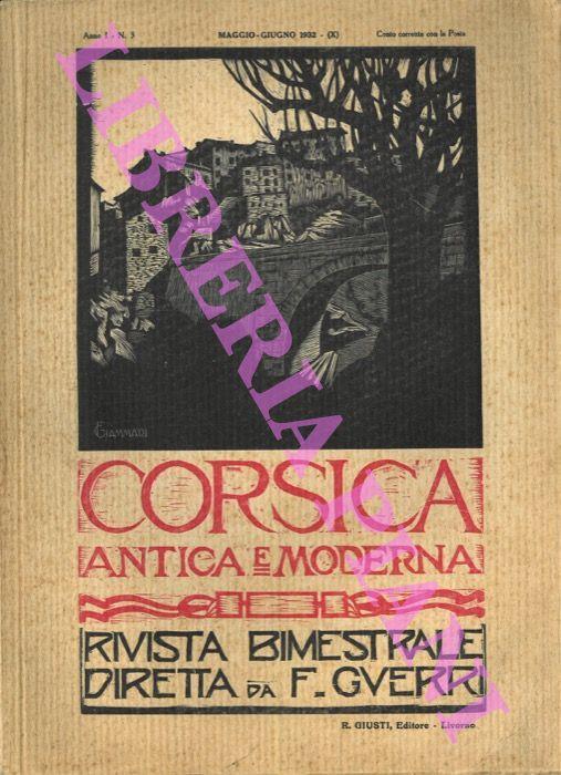 Corsica antica e moderna. Rivista bimestrale diretta da F. Guerri - copertina