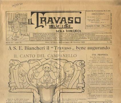 TRAVASO (IL) delle idee della domenica. Anno IV. N. 160. 25 novembre 1903 - copertina