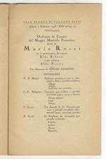 Orchestra da Camera del Maggio Musicale Fiorentino diretta da Mario Rossi, con la partecipazione del soprano Elda Ribetti e del violinista Aldo Priano. XVI° Concerto di Musica da Camera Amici della Musica: Sala Bianca di Palazzo Pitti, 6 Febbraio 194