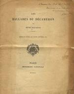 Les ballades du Décaméron. Extrait du Journal des Savantes (septembre 1905)