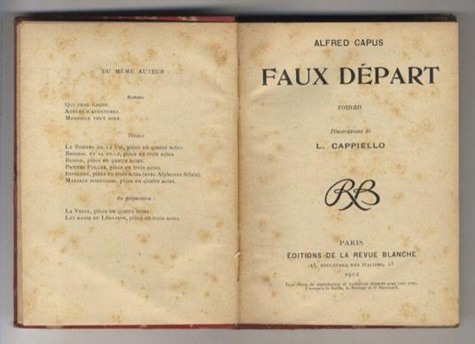 Faux départ. Roman. Illustrations de L. Cappiello - Alfred Capus - copertina