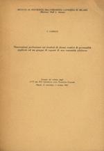 Osservazioni preliminari sui risultati di alcuni reattivi di personalità applicati ad un gruppo di ragazzi di una comunità calabrese. Estratto dal volume degli Atti del XIV Congresso degli psicologi italiani, Napoli, 27 settembre - 3 ottobre 1962