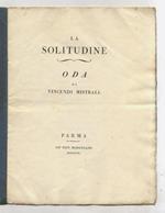 La solitudine. Oda [sic] di Vincenzo Mistrali