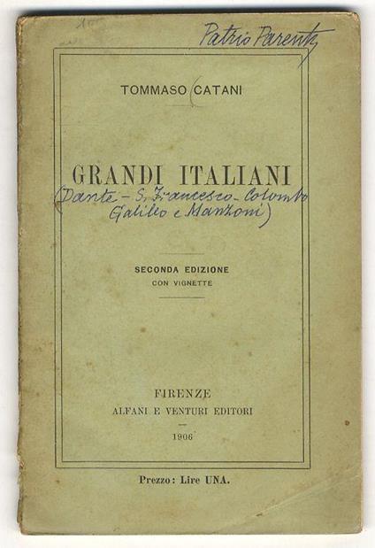 Grandi italiani. Seconda edizione, con vignette - Tommaso Catani - copertina