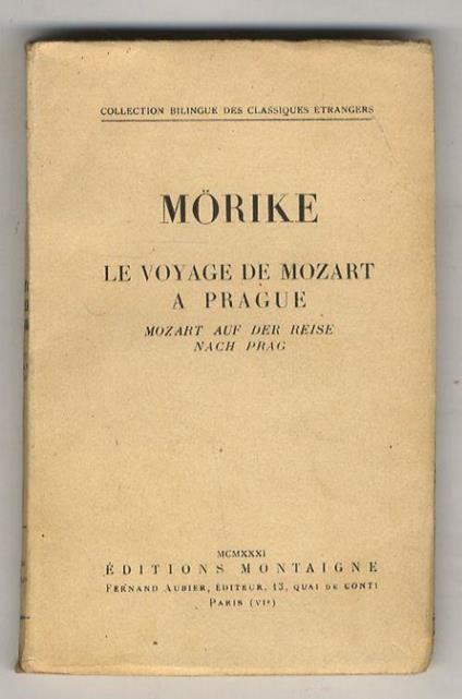 Le Voyage de Mozart à Prague/Mozart auf der Reise nach Prag - Eduard Mörike - copertina