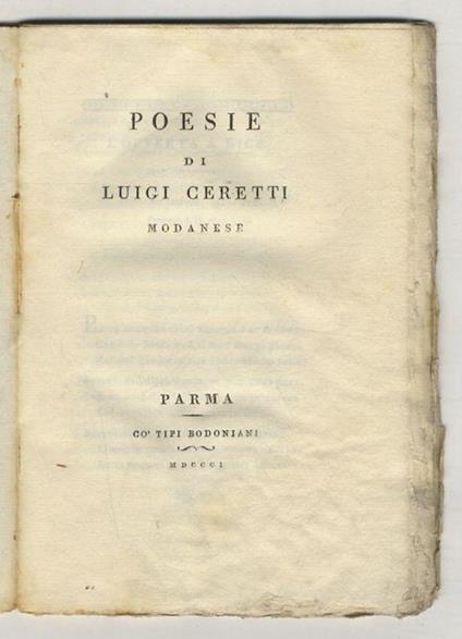 Poesie di Luigi Ceretti Modanese - Luigi Cerretti - copertina