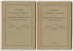 Archivio Vittorio Scialoja per le consuetudini giuridiche agrarie e le tradizioni popolari italiane. Direzione: Pietro De Francisci, Mariano D'Amelio, Ageo Arcangeli, Giangastone Bolla, Pier Silverio Leicht, Fulvio Maroi, Arrigo Solmi. Vol. I - II -