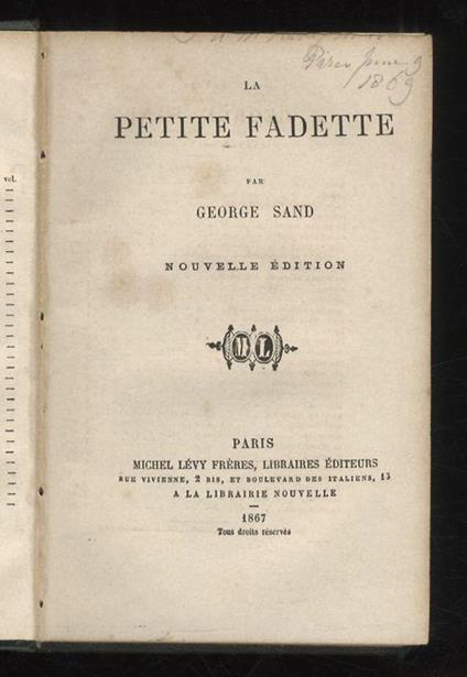 La petite Fadette. Nouvelle édition - copertina