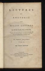 Lectures on rhetoric and belles lettres [...] In three volumes. The ninth edition. Vol. II. Vol. III