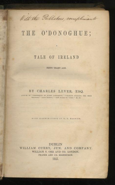 The O'Donoghue a Tale of Ireland. Fifty Years ago - Charles Lever - copertina