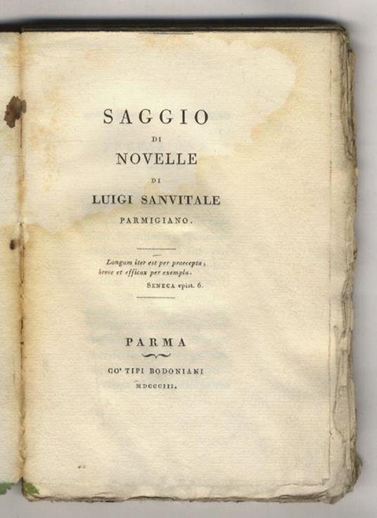 Saggio di novelle di Luigi Sanvitale parmigiano - Luigi Sanvitale - copertina