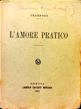 L’amore pratico - Nicolas de Chamfort - copertina