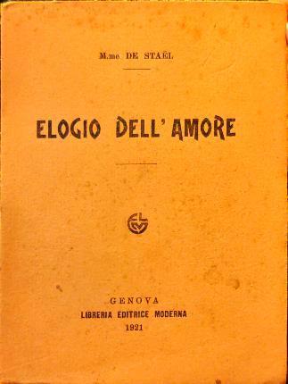 Elogio dell’amore - copertina