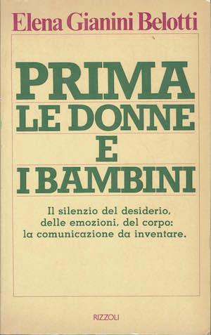 Prima le donne ei bambini - Elena Gianini Belotti - copertina