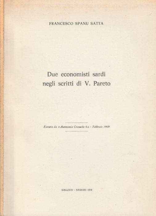 Due economisti sardi negli scritti di V. Pareto - copertina