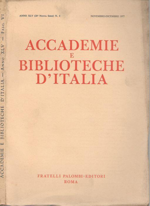 Accademia e biblioteca d’Italia - Francesco Sisinni - copertina