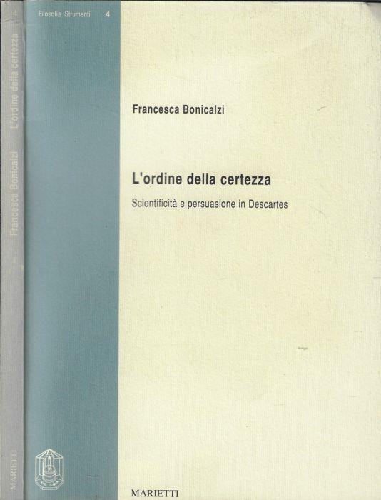 L' ordine della certezza - Francesca Bonicalzi - copertina