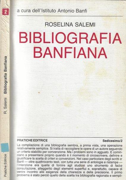 Bibliografia banfiana - Roselina Salemi - copertina