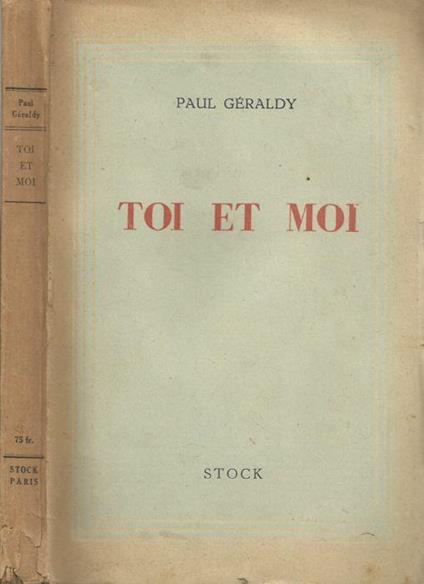 Toi et moi - Paul Géraldy - copertina