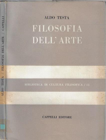 Filosofia dell'arte - Aldo Testa - copertina