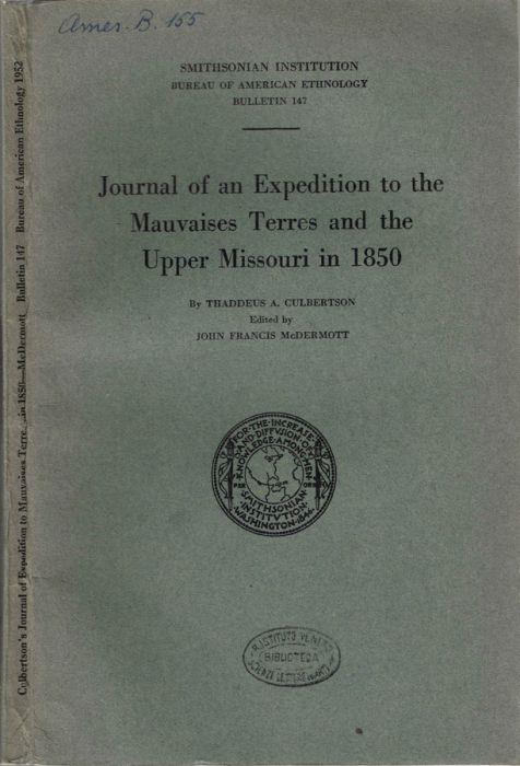 Journal of an Expedition to the Mauvaises Terres and the Upper Missouri in 1850 - copertina