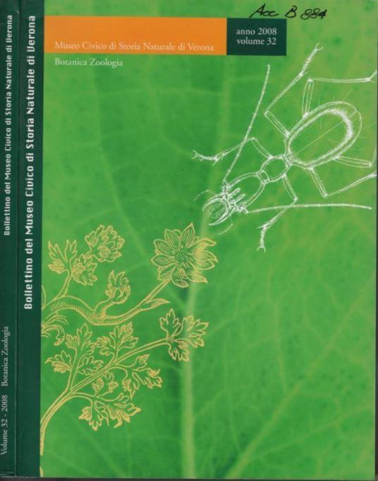 Bollettino del Museo Civico di Storia Naturale di Verona anno 2008 volume 32 - copertina