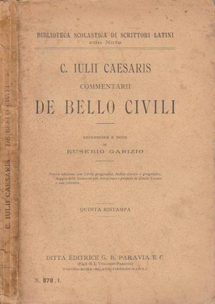 De Bello Civili - copertina