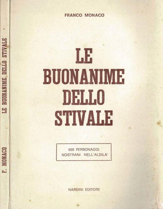 Le buonanime dello Stivale - Franco Monaco - copertina