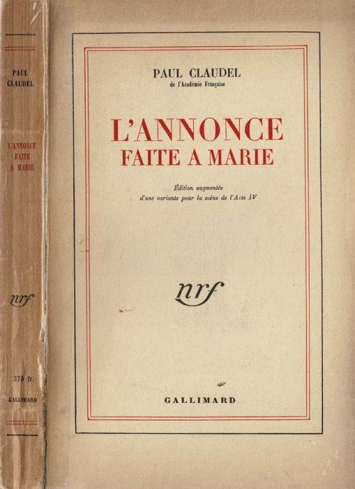 L' annonce faite a Marie - Paul Claudel - copertina