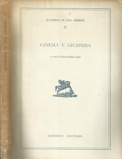 Cinema e Giustizia - Piero Gadda Conti - copertina