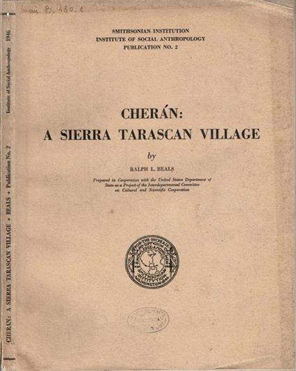 Cheran: a Sierra Tarascan Village - Ralph L. Beals - copertina