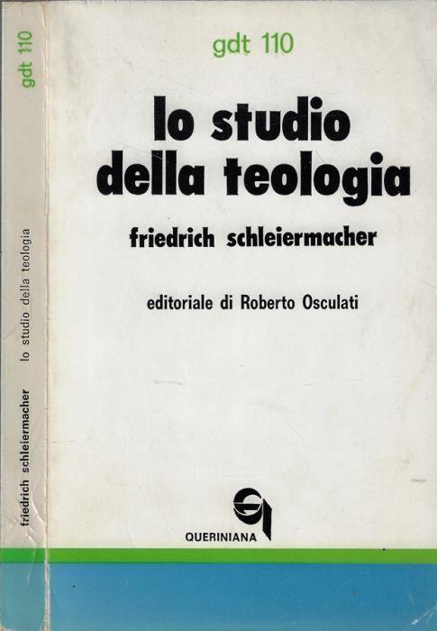 Lo studio della teologia - Friedrich Schleiermacher - copertina