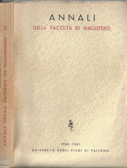 Annali della facoltà di magistero 1960-1961 - copertina