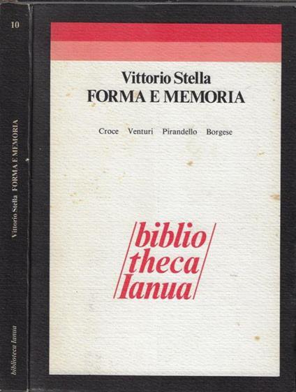 Forma e memoria - Vittorio Stella - copertina