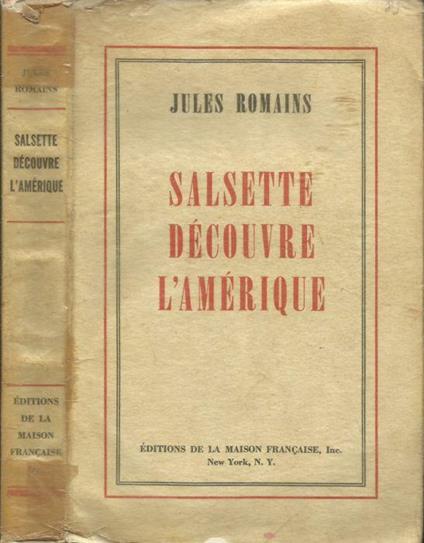 Salsette Decouvre l'Amerique - Jules Romains - copertina