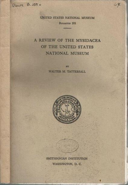 A review of the mysidacea of the United States National Museum - copertina